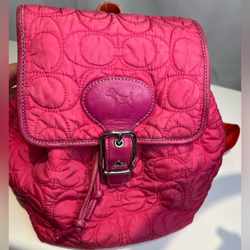 Coach Limited Edition Jack Russell Backpack quilted C’s and Soho Buckle - Picture 10 of 10